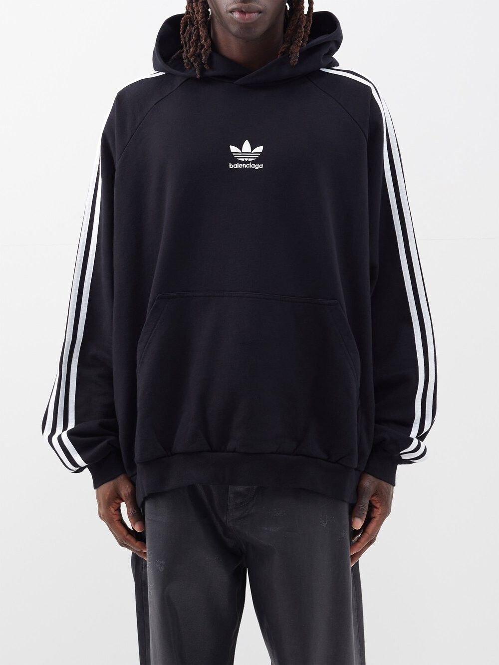 

Худи adidas с логотипом в виде трилистника Balenciaga, черный