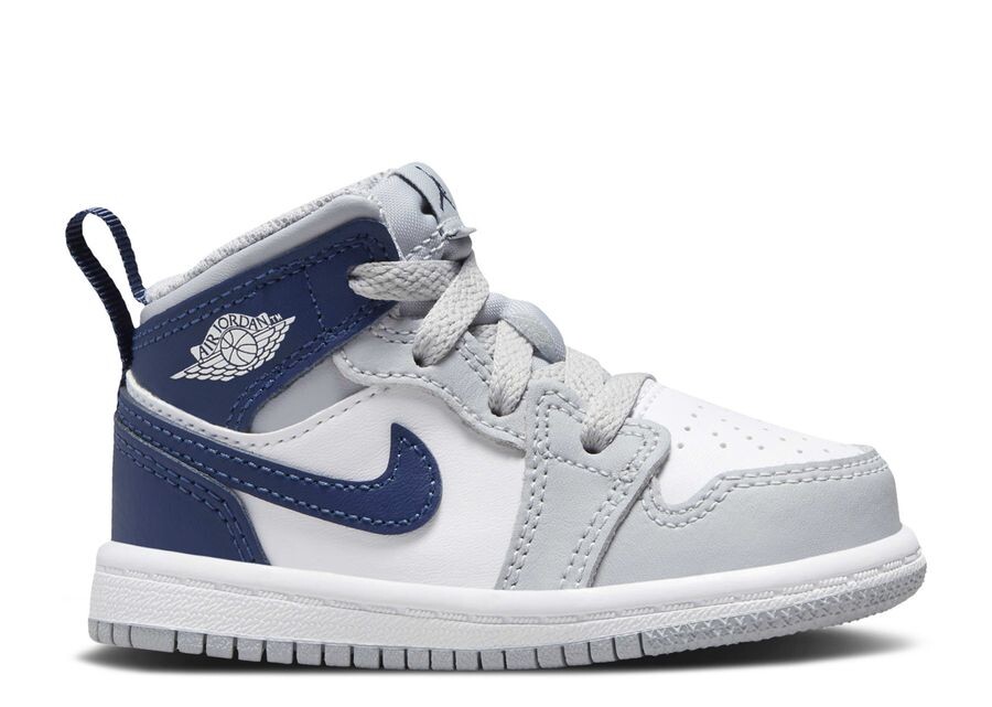 

Кроссовки Air Jordan Air Jordan 1 Mid TD, цвет Wolf Grey Midnight Navy