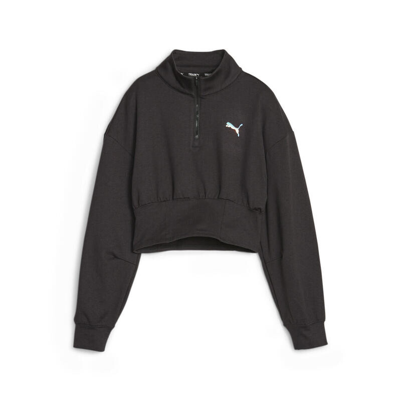 

Женская спортивная толстовка Cloudspun с половиной молнией PUMA Black