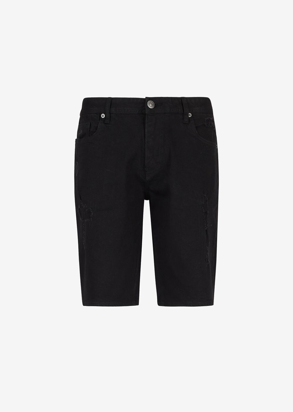 

Джинсовые шорты J65 узкого кроя из эластичного хлопкового денима Armani Exchange, черный