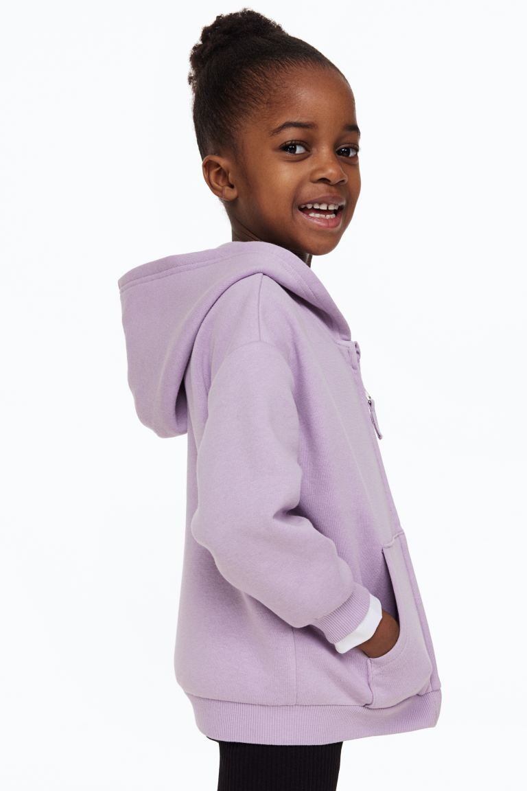 

2 пары толстовки на молнии H&M, светло-фиолетовый/черный