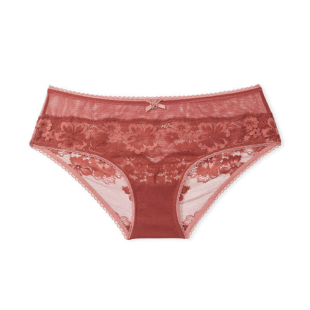 

Трусы Victoria's Secret Body By Victoria Lace-Inset Hiphugger, терракота