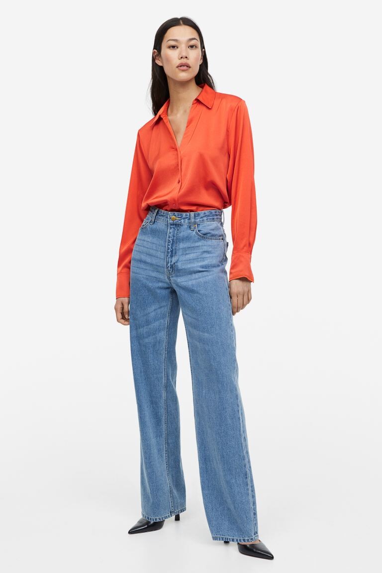 

Блузка H&M V-neck, оранжевый