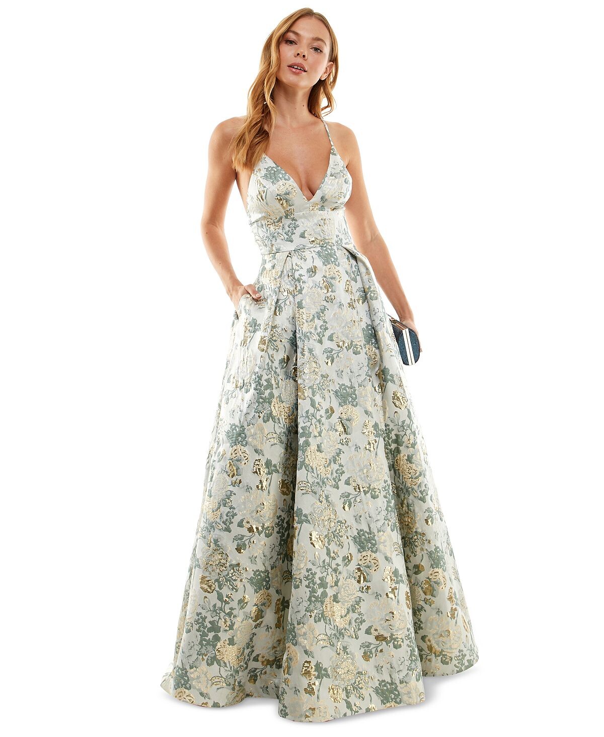 

Жаккардовое бальное платье для юниоров, созданное для macy's B Darlin, мульти