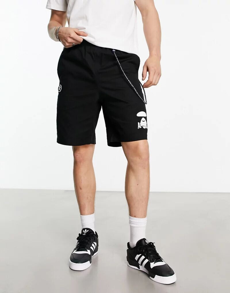 

Черные бейсбольные шорты Aape By A Bathing Ape