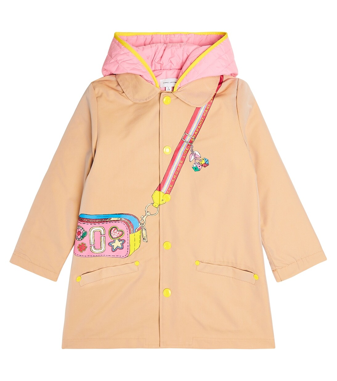 

Тренч из смесового хлопка Marc Jacobs Kids, бежевый