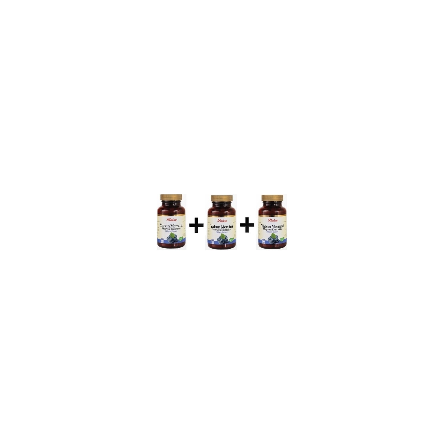 Экстракт черники Balen 375 мг, 3 упаковки по 90 капсул blueberry