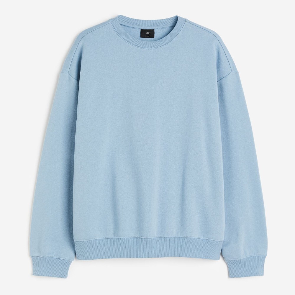 

Свитшот H&M Relaxed Fit, светло-синий