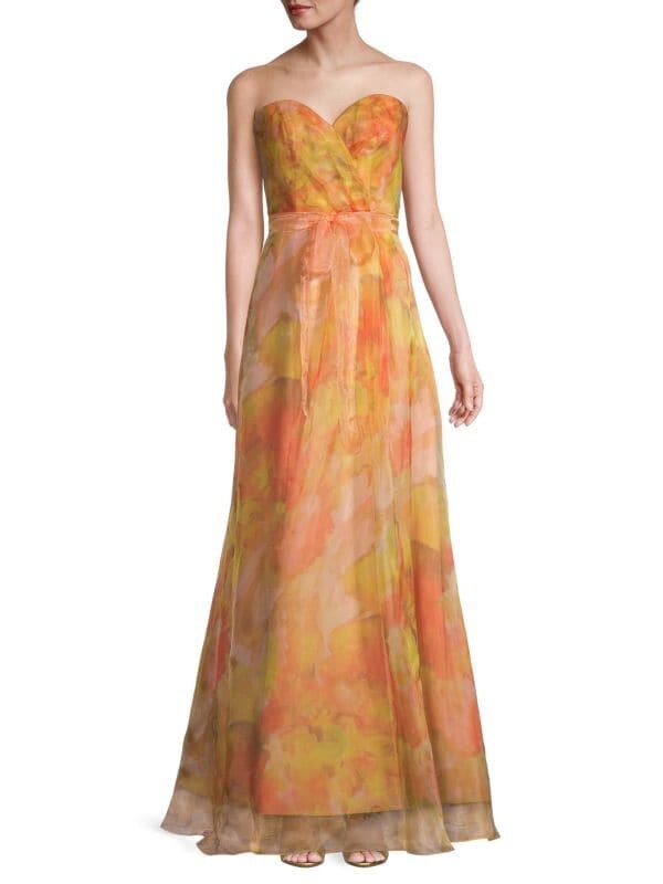 

Абстрактное платье без бретелек Rene Ruiz Collection, красный
