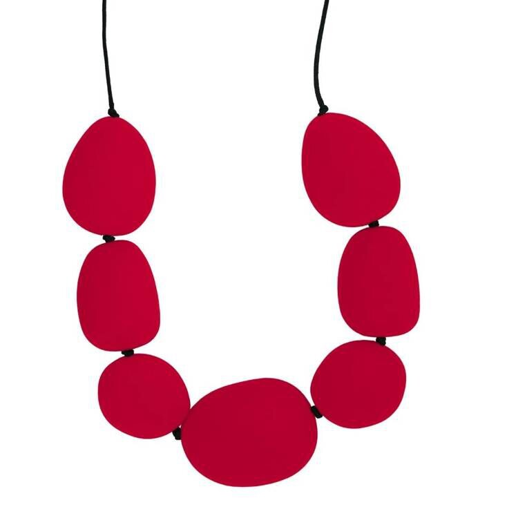 

Jellystone Designs силиконовые бусы камни красные, 1 шт.