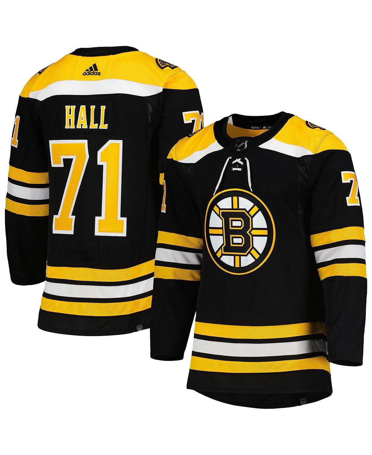 

Мужская футболка taylor hall black boston bruins primegreen authentic pro home player jersey adidas, черный