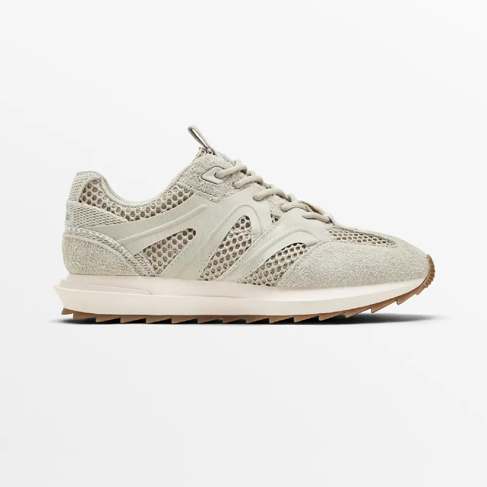 

Кроссовки Massimo Dutti Contrasting Mesh, кремовый, Бежевый