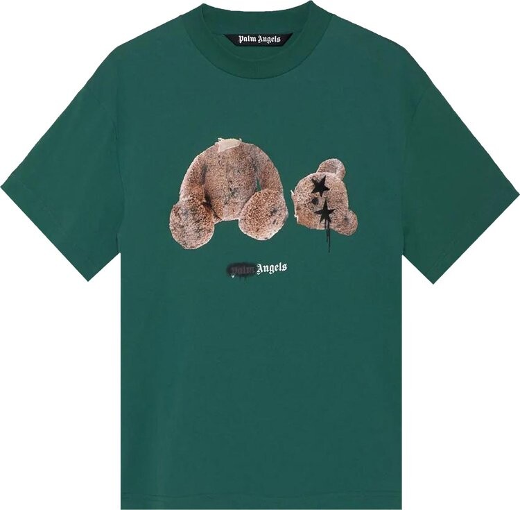 

Футболка Palm Angels Spray Bear Classic Tee 'Forest Green', зеленый