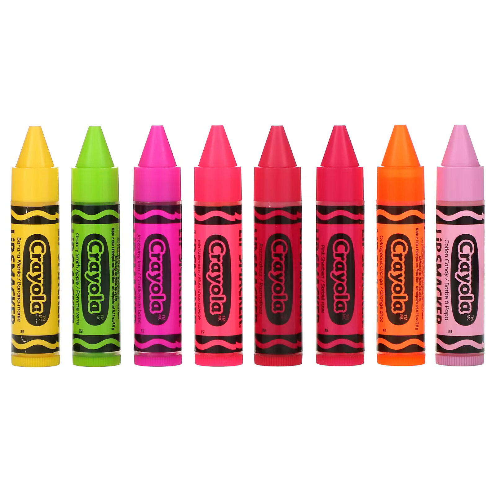 Lip Smacker, Crayola, набор бальзам для губ, 8 штук упаковке по 4,0 г (0,14 унции) lip smacker crayola набор бальзам для губ 8 штук упаковке по 4 0 г 0 14 унции