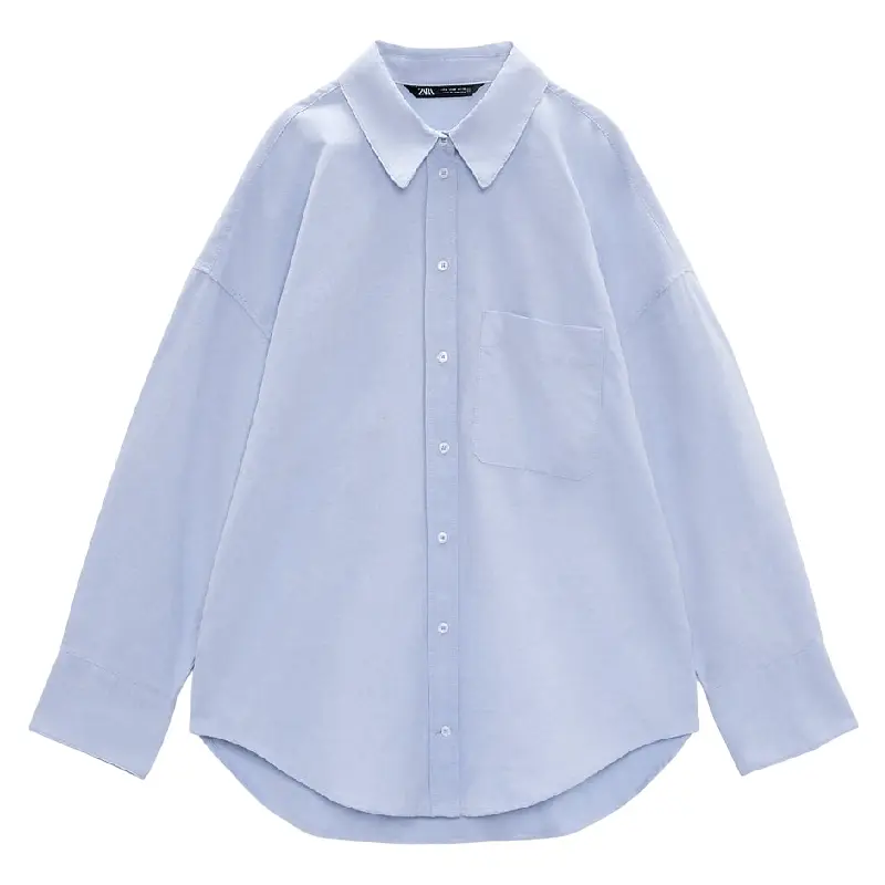 

Рубашка Zara Oxford, голубой