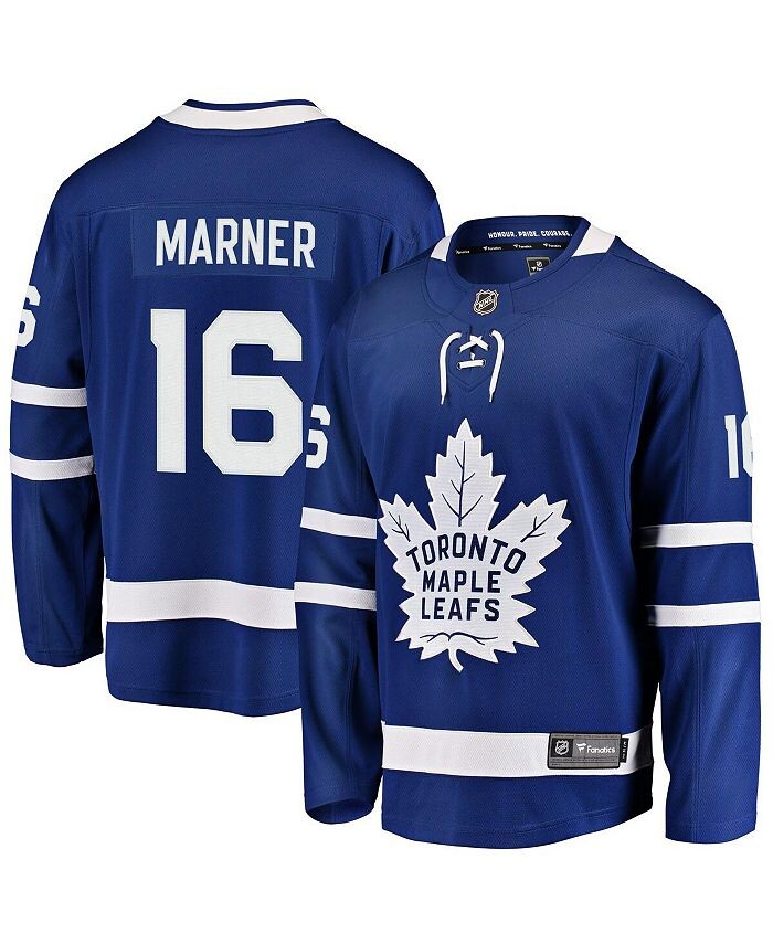 

Мужская синяя футболка Mitchell Marner Toronto Maple Leafs Home Premier Breakaway Player Fanatics, синий