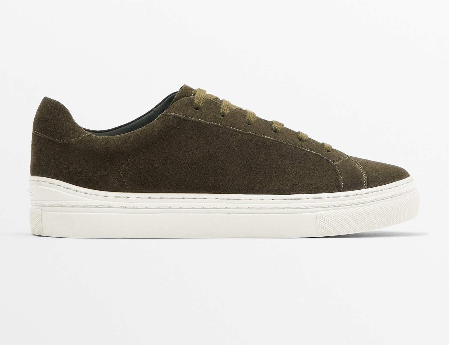 

Кроссовки Massimo Dutti Split Suede Leather, хаки