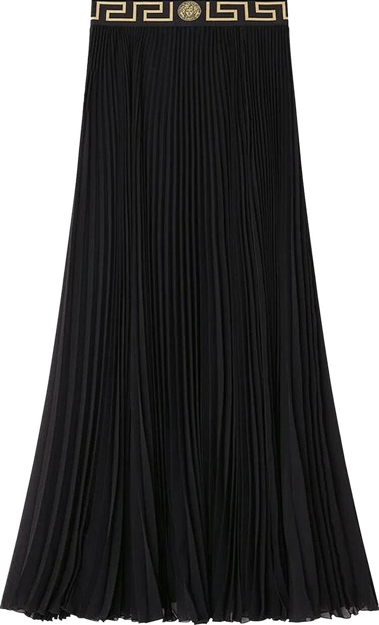 

Брюки Versace Greca Border Pleated Skirt 'Black', черный