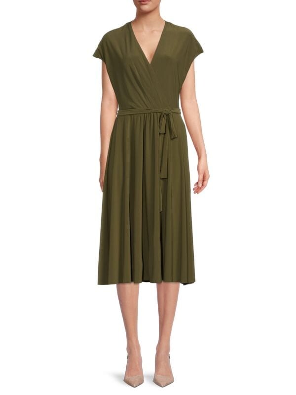 

Платье Tommy Hilfiger с поясом и искусственным запахом, olive