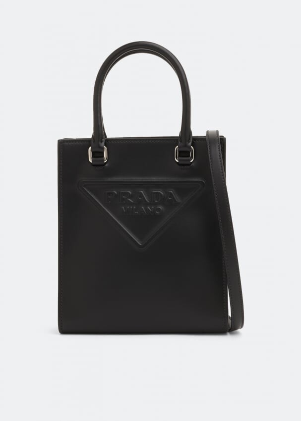 

Сумка PRADA Leather handbag, черный
