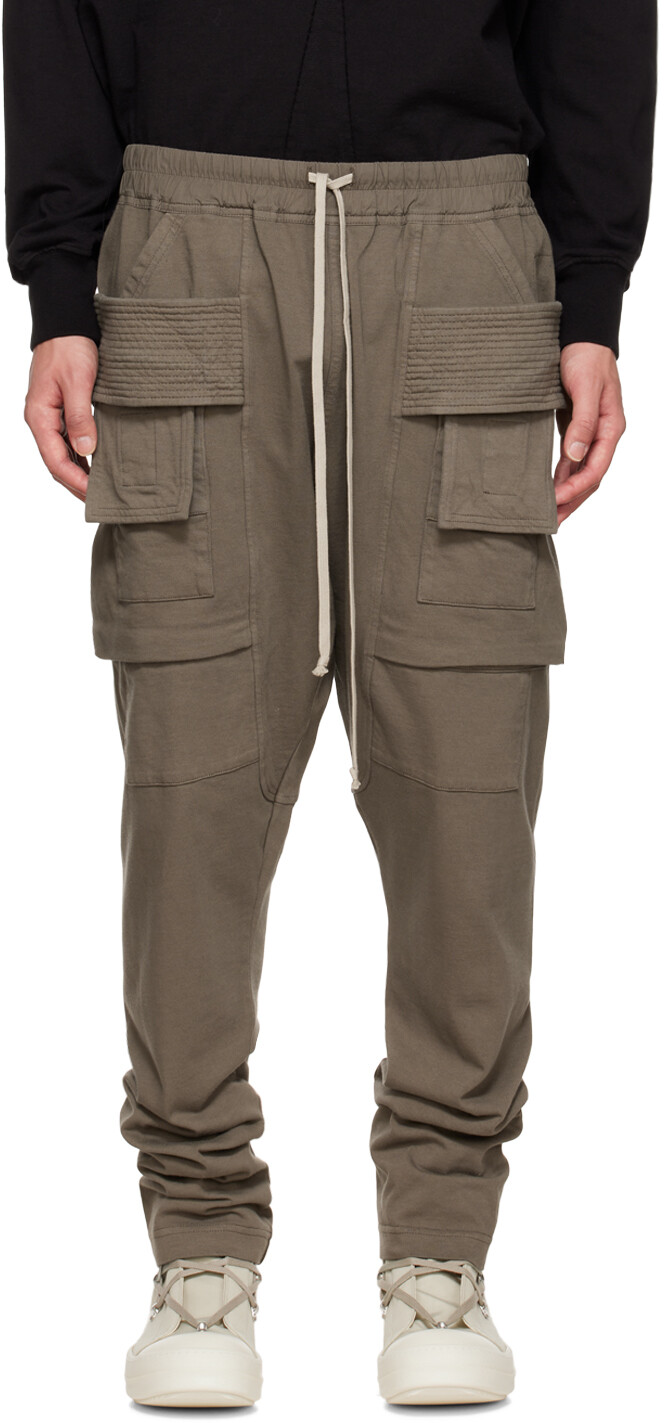 

Серые брюки карго Creatch Rick Owens Drkshdw, Серый
