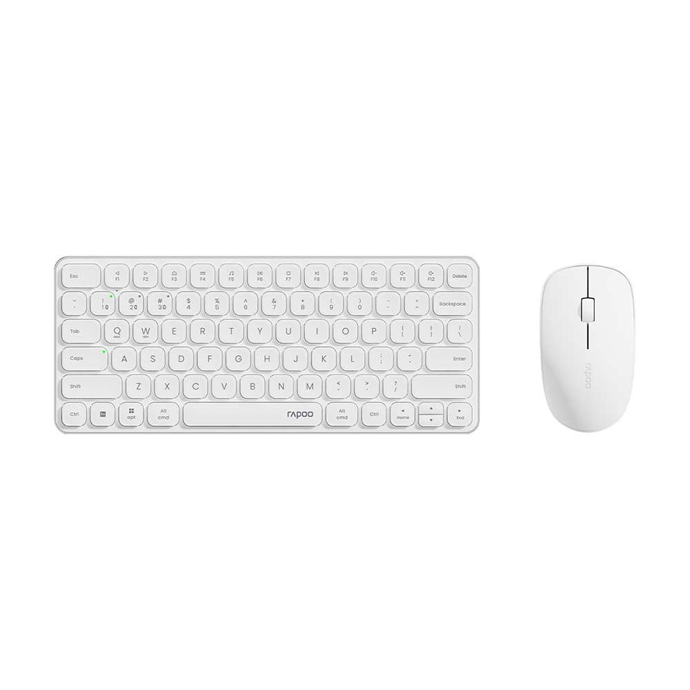 Комплект периферии Rapoo 9000S (клавиатура + мышь), беспроводной, белый цена и фото