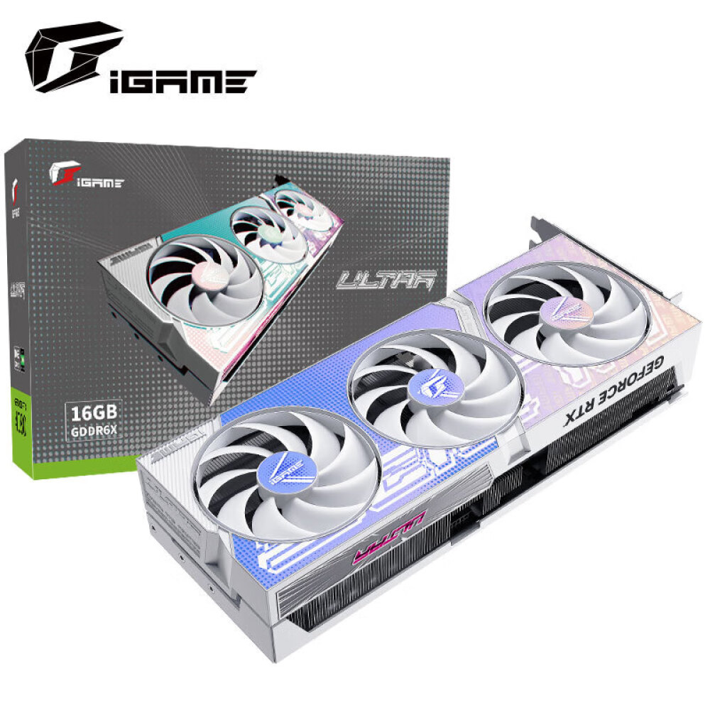 Видеокарта Colorful iGame GeForce RTX 4080 Ultra W OC DLSS 3 GDDR6X видеокарта colorful igame geforce rtx 4070 ultra w oc v2 v 12гб белый