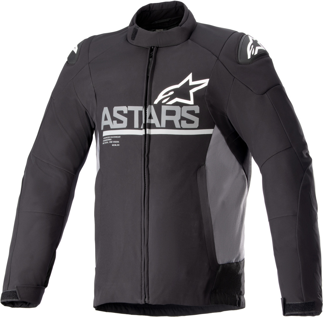 Водонепроницаемая мотоциклетная текстильная куртка Alpinestars SMX, черный/серый водонепроницаемая куртка pit 2023 fox серый черный