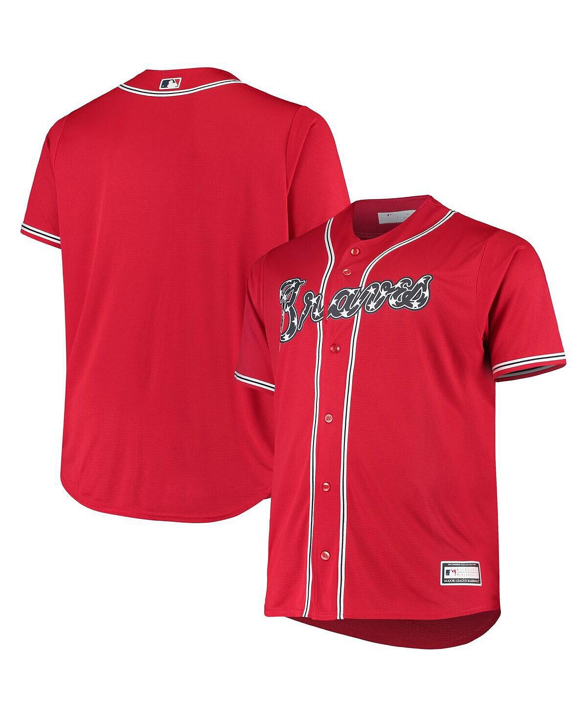 

Мужская джерси red atlanta braves big and tall replica alternate team Profile, красный