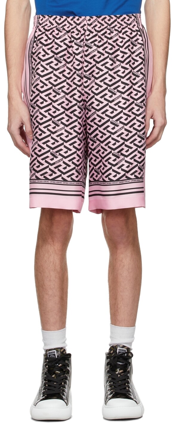 

Розовые шорты \La Greca\"" Versace