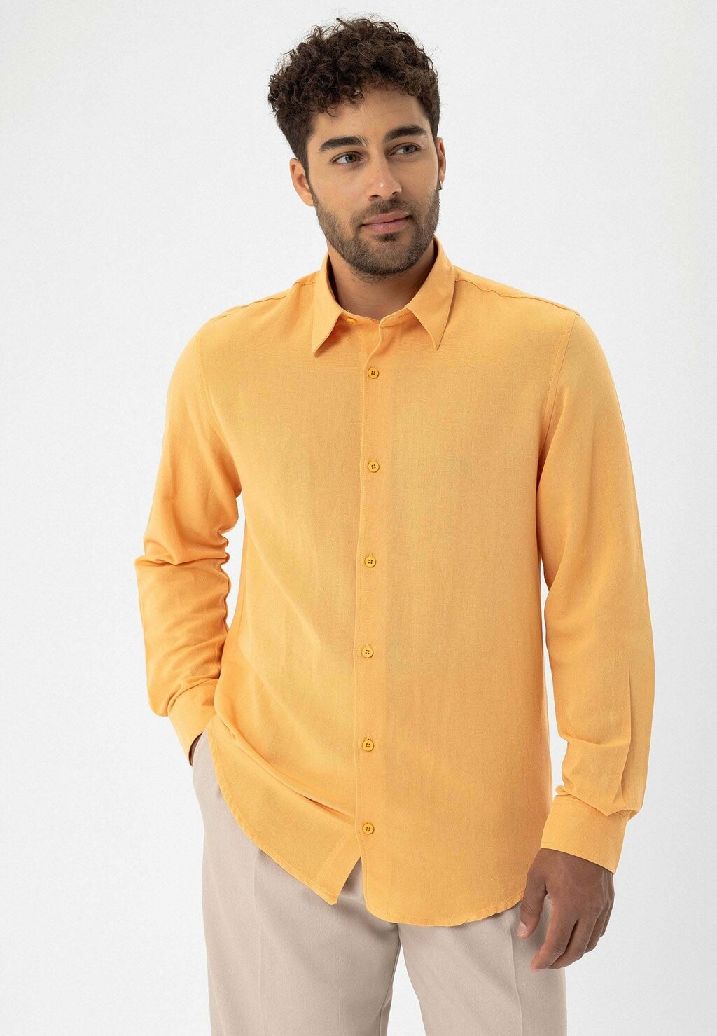 

Рубашка LONG SLEEVE dandalo, цвет light mustard