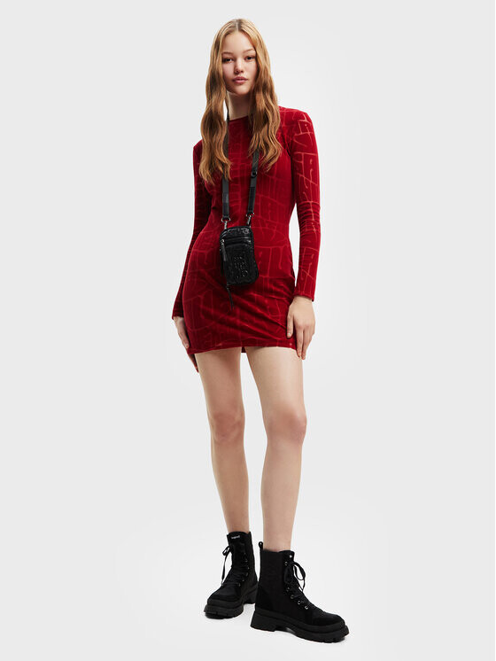 

Коктейльное платье узкого кроя Desigual, красный