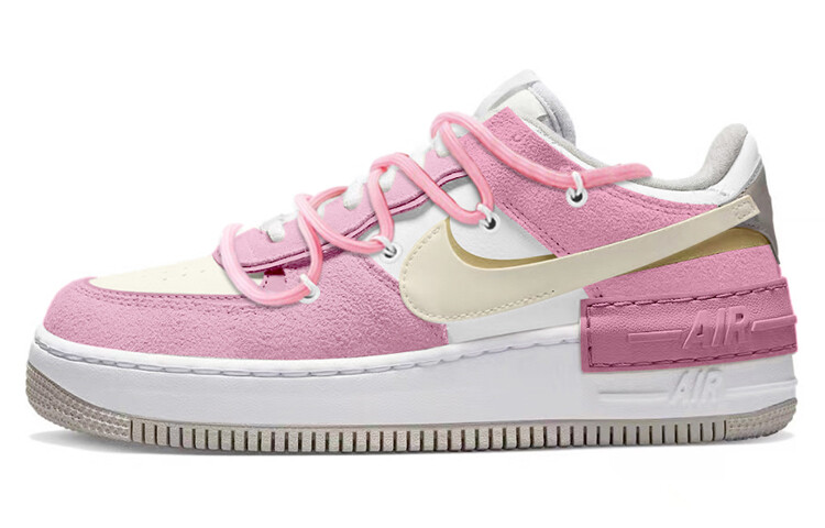 

Кроссовки Nike Air Force 1 Skateboarding Shoes Women's Low-top Beige, розовый