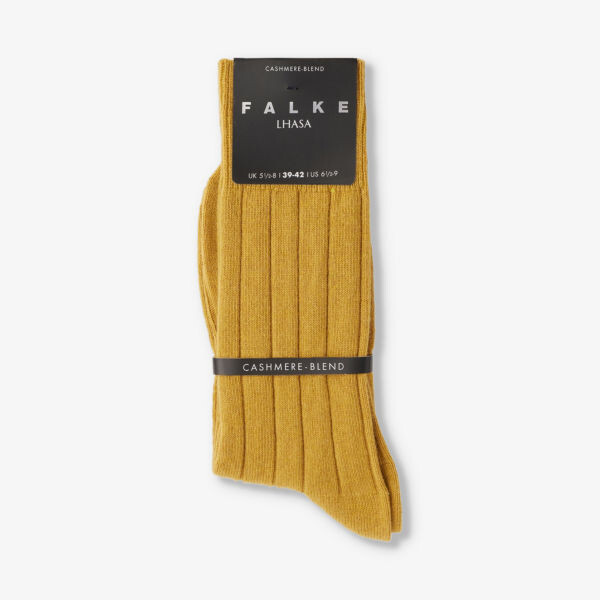 

Трикотажные носки в рубчик Лхаса Falke, цвет brass