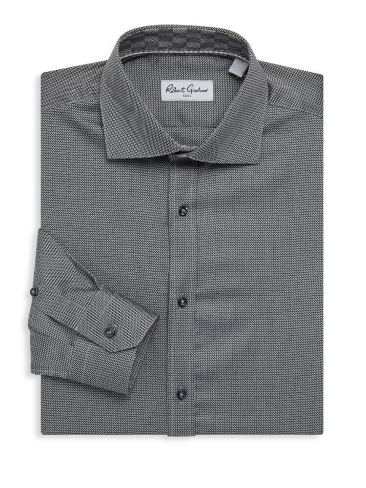 

Классическая рубашка Joy с узором Robert Graham, серый