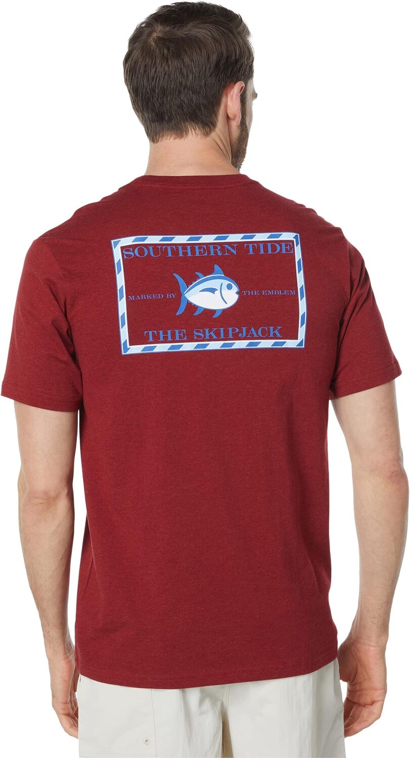 

Футболка Southern Tide Original Skipjack T-Shirt, цвет Heather Rosewood Red
