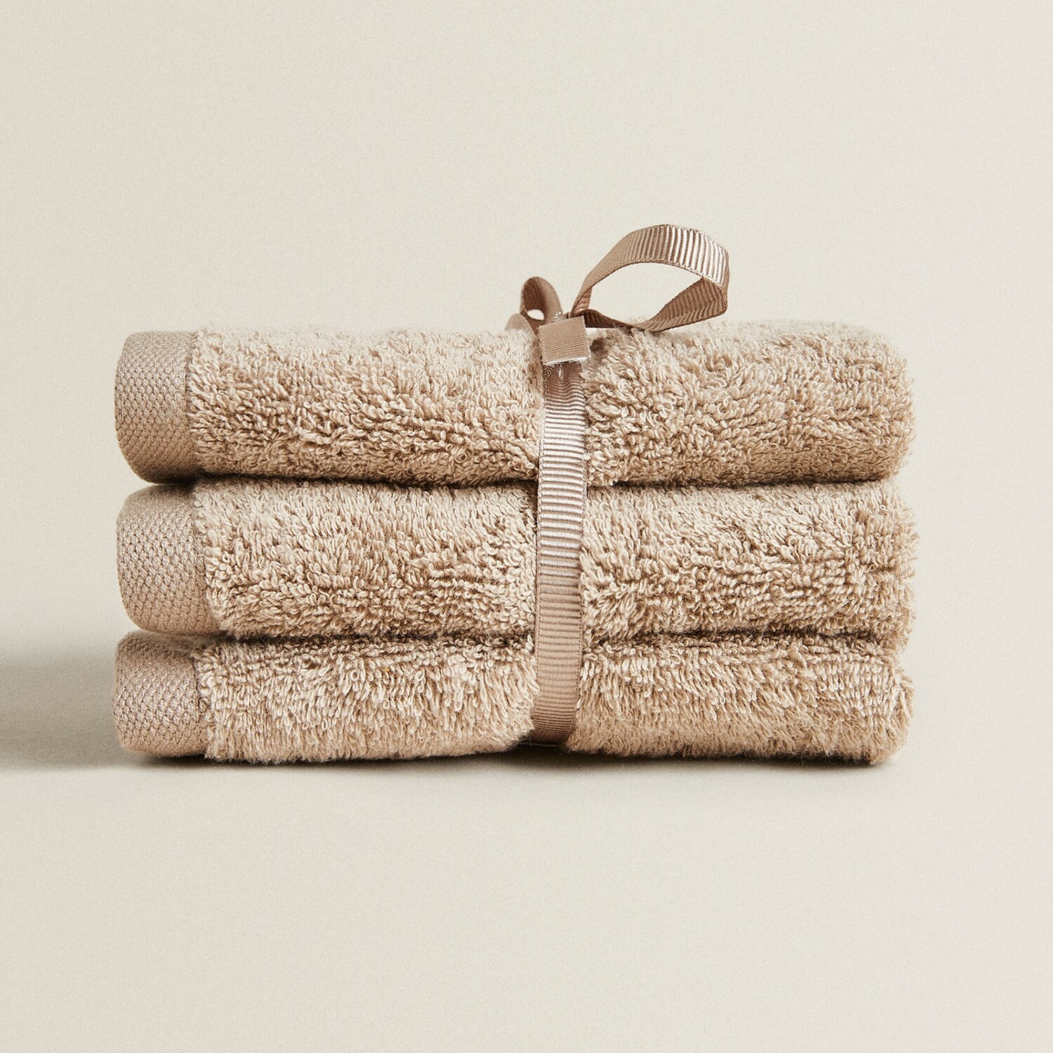 

Набор полотенец Zara Home Cotton, 3 предмета, бежевый