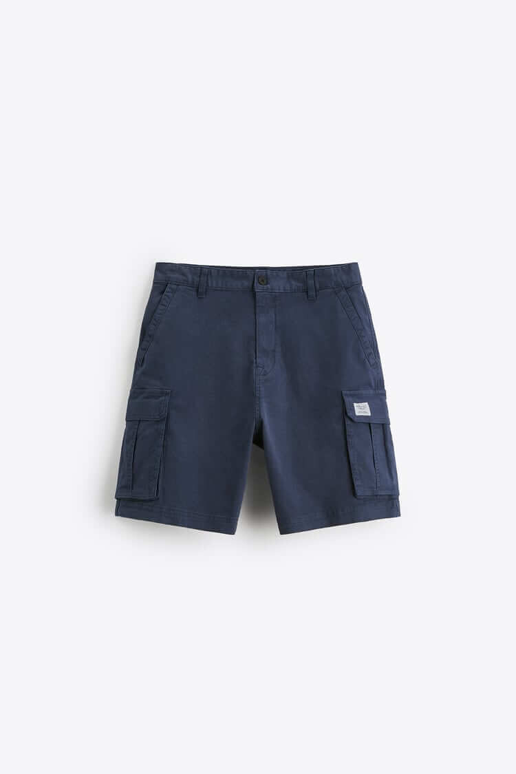 

Шорты Zara Cargo Bermuda, синий