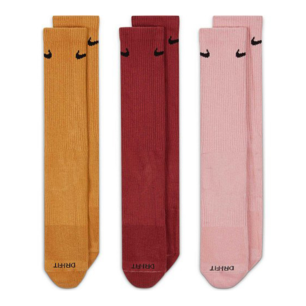 

Носки Nike Everyday Plus Lightweight Dri-FIT, 3 пары, жёлтый/красный/розовый