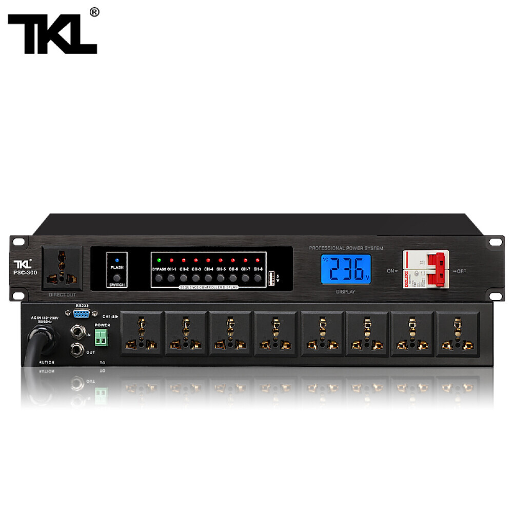 

Секвенсор мощности TKL PSC-300 RS232 8-полосный с центральным фильтром управления