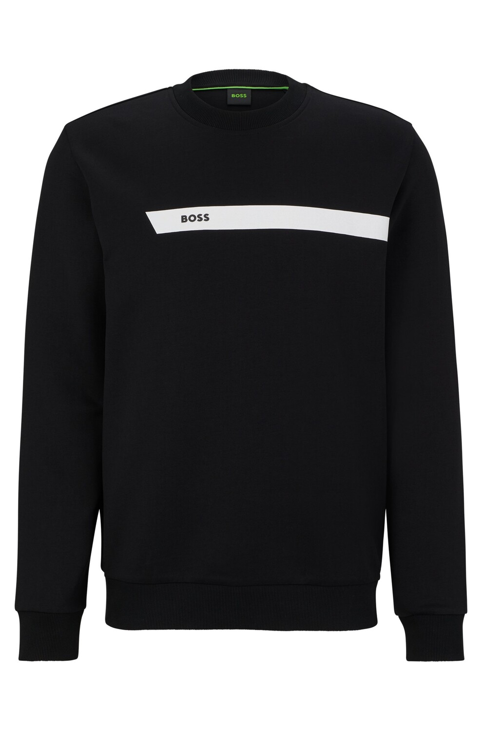 

Свитшот Boss Cotton-blend With Graphic Logo Stripe, хаки/светло-зеленый