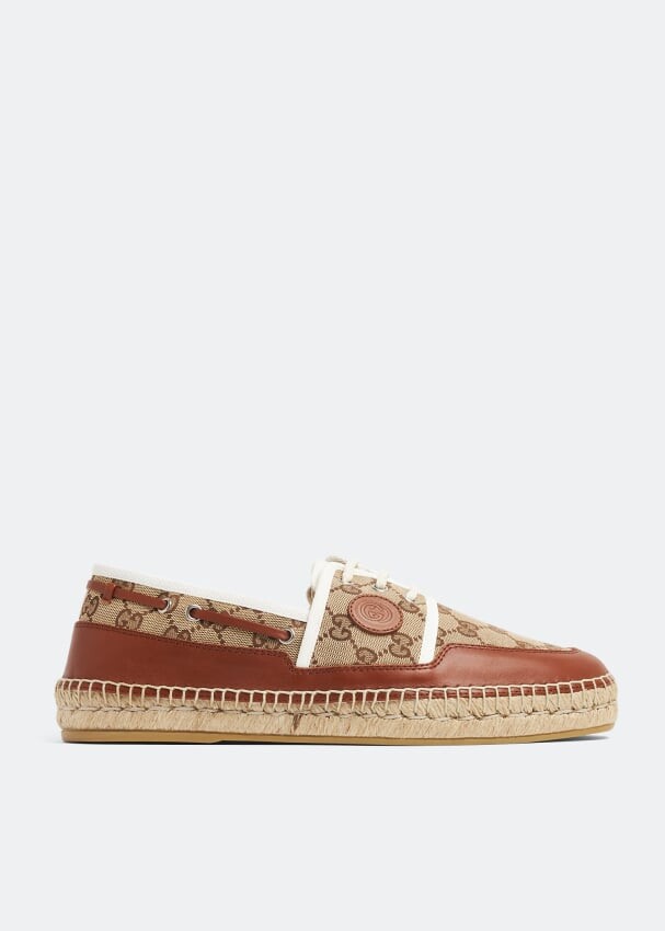 

Эспадрильи GUCCI GG lace-up shoes, бежевый