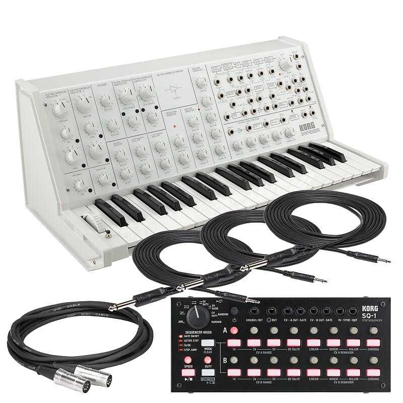 

Korg MS-20 FS Monophonic Synthesizer - White - Sequencer Rig MS-20 FS Monophonic Analog Synthesizer