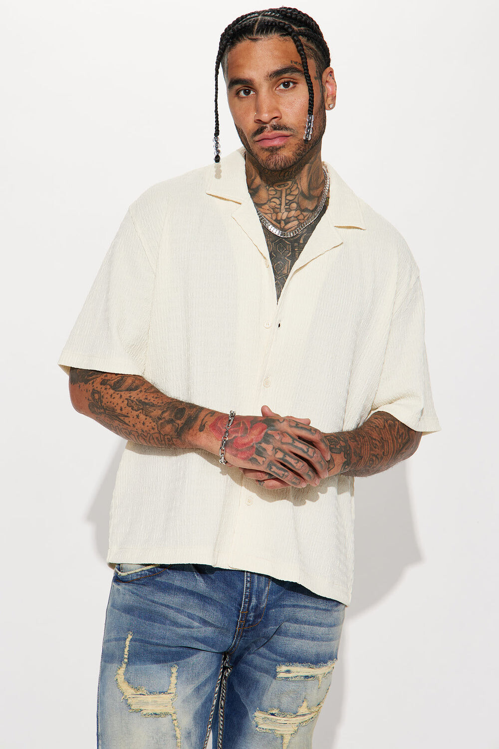 

Рубашка Fashion Nova ZDF01K310010, кремовый