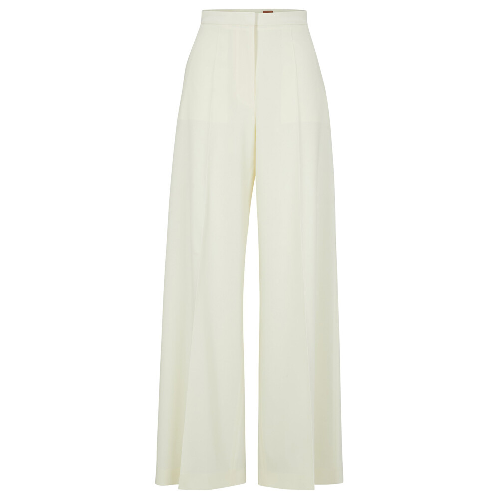 

Брюки Boss Wide-Leg Oversize-Fit In Stretch Wool, белый