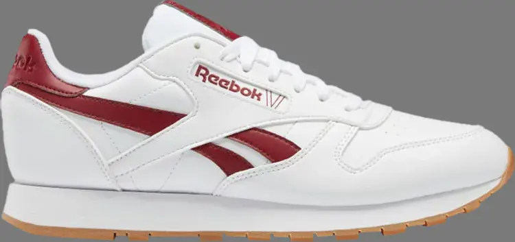 

Кроссовки classic leather 'white red ember' Reebok, белый