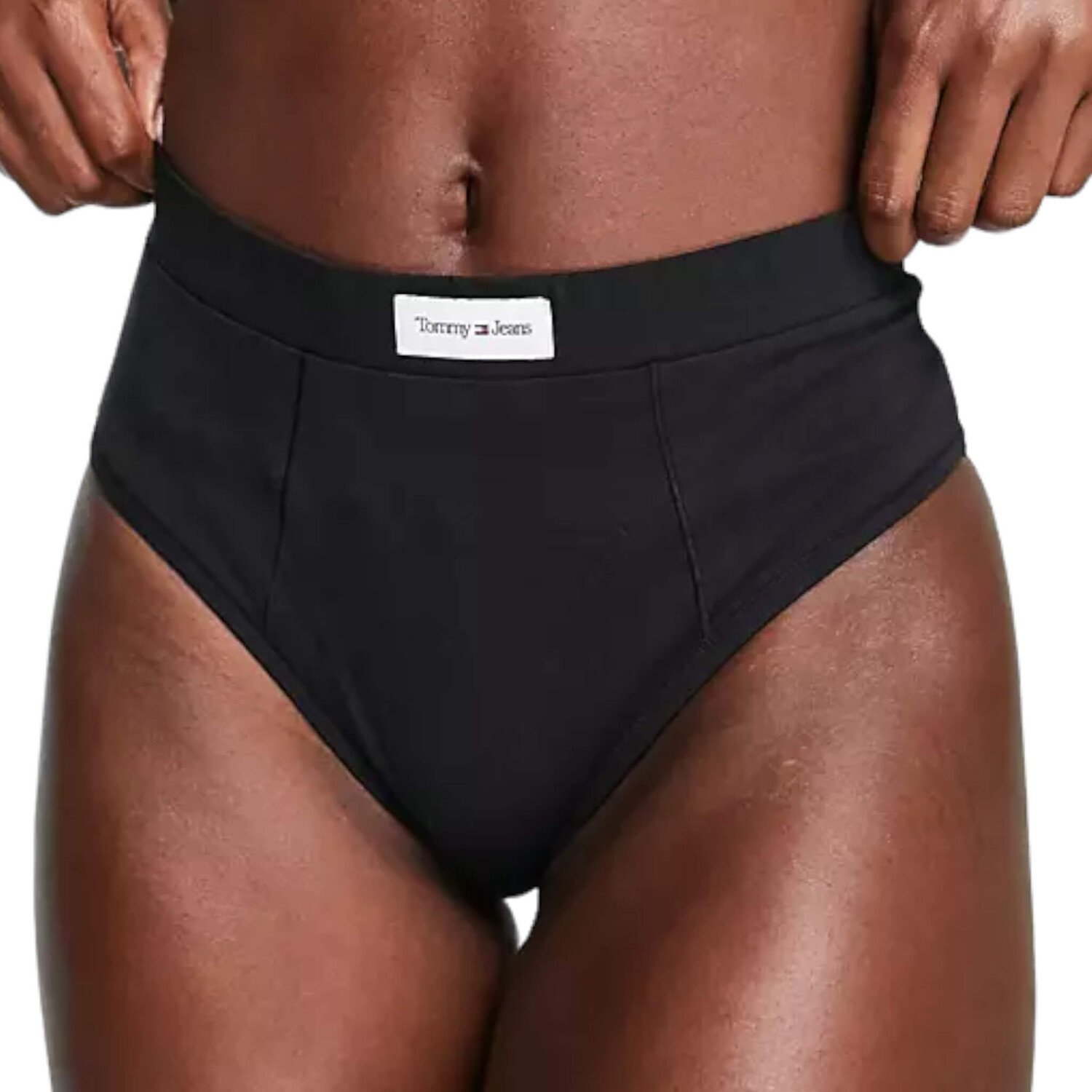 

Трусы Tommy Hilfiger Essentials Cotton Blend High Rise Tanga, черный