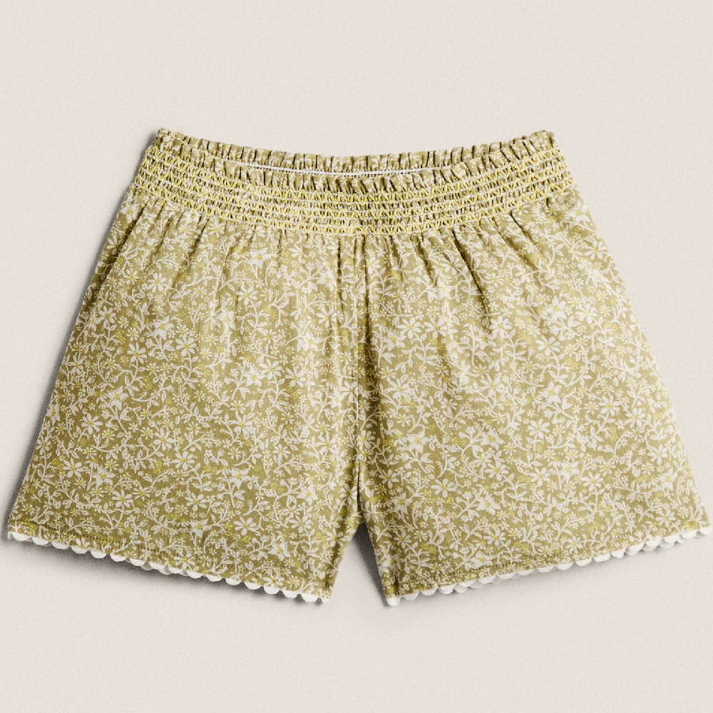 Шорты Zara Home Children’s Floral Beach Bottoms, темно-зеленый шорты мужские хлопковые повседневные бермуды на шнуровке модные бриджи с эластичным поясом пляжные шорты лето 2020