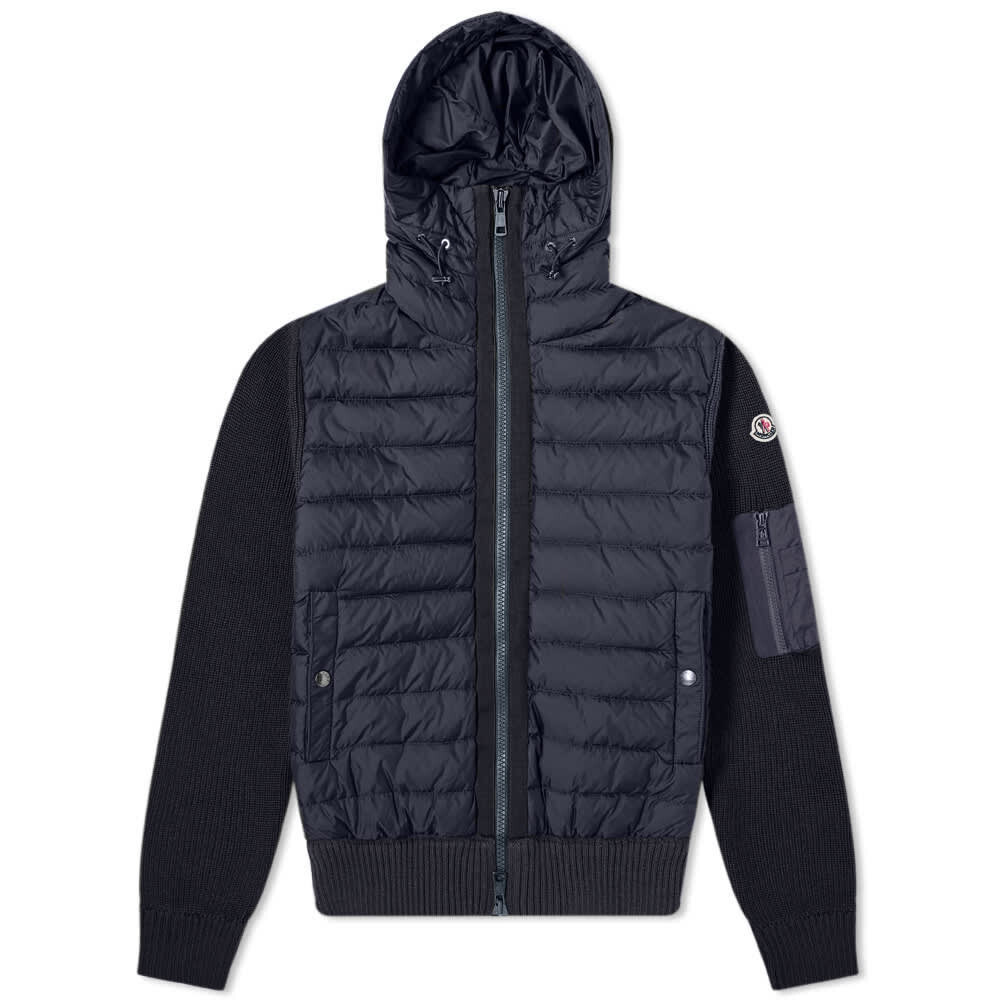 

Вязаный пуховик с капюшоном из нейлона Moncler