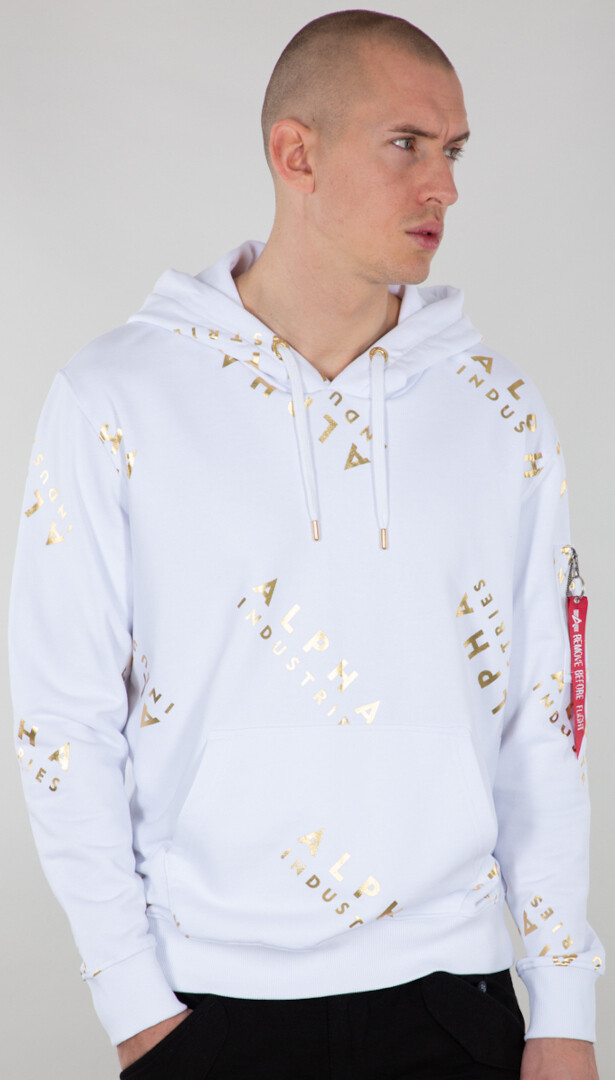 

Балахон Alpha Industries AOP Foil Print, белый